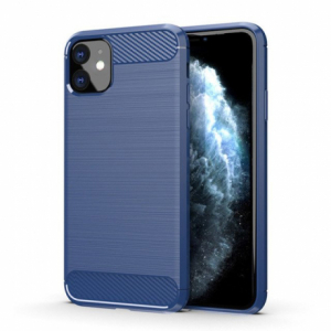 iPhone 11 kék, karbonmintás tok 