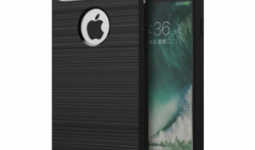 Hátlapvédő tok Apple iPhone 7, 8, SE 2020 mobiltelefonhoz - HT Carbon series, Fekete