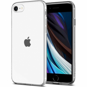 iPhone 7 / 8 / SE (2020) Spigen Liquid Crystal prémium minőségű szilikon hátlap tok, Crystal Clear