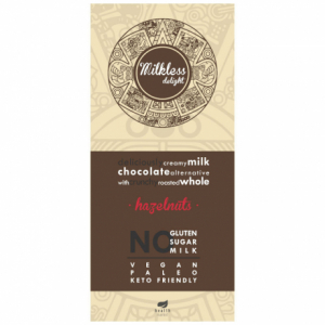 Health Market – Milkless Delight egész mogyoróval, édesítőszerrel 80g