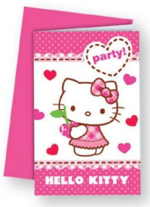 Hello Kitty party meghívó 6 db-os