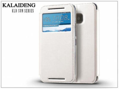 HTC One M9 flipes tok - Kalaideng Sun Series View Cover - white