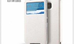 HTC One M9 flipes tok - Kalaideng Sun Series View Cover - white