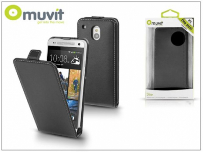 HTC One Mini flipes tok - Muvit Slim - black