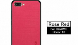 Huawei Honor 10, Mofi Bright Shield Series szilikontok, Szövettel bevont, Rózsaszín