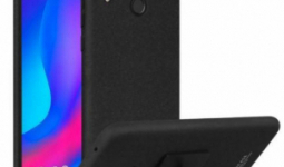 Huawei nova 3, Imak műanyag védőtok / hátlap, Rátehető, fogást segítő ujjtámasszal, képernyővédő fóliával, Matt fekete
