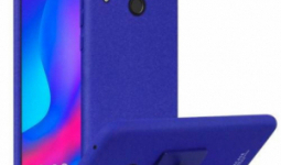 Huawei nova 3, Imak műanyag védőtok / hátlap, Rátehető, fogást segítő ujjtámasszal, képernyővédő fóliával, Matt kék