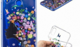 Huawei nova 3i, Huawei P Smart+, Szilikon védőtok, Lány, virág mintás