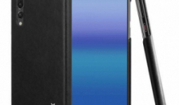 Huawei P20 Pro (2018), Imak Ruiyi műanyag védőtok, Bőr hátlap, Fekete