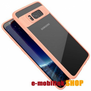 IPAKY műanyag tok, szilikon keret, SAMSUNG SM-G950 Galaxy S8, Rózsaszín