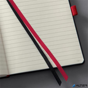 Jegyzetfüzet, exkluzív, A4, vonalas, 194 oldal, keményfedeles, SIGEL "Conceptum Red Edition", fekete-piros