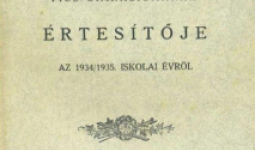 Jézus Társasága pécsi Pius-Gimnáziumának értesítője az 1934/35. iskolai évről