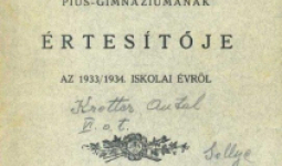 Jézustársasága pécsi Pius-Gimnáziumának értesítője az 1933/34. iskolai évről