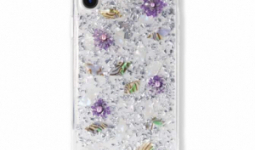 Kavaro Shell sorozat tok telefon tok díszített orignal Preciosa kristály iPhone XS Max ezüst