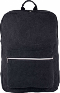 Kimood KI0161 vászon hátizsák, Washed Black