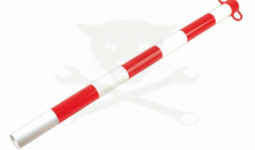 Kordon oszlop - műanyag lánc befűzővel piros-fehér - Laser (LAS-6643)