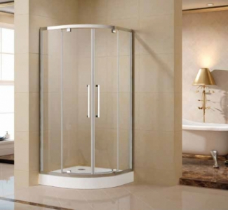 Korra Pivot 80x80 cm-es íves zuhanykabin, 2 nyíló ajtóval