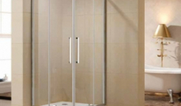 Korra Pivot 80x80 cm-es íves zuhanykabin, 2 nyíló ajtóval
