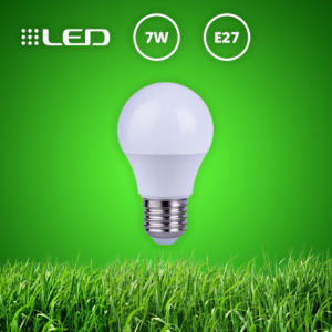 LED izzó E27 foglalattal, 7 W, melegfehér