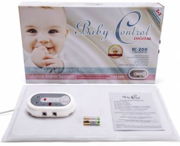 Légzésfigyelő készülék, BabyControl BC-200, 1 érzékelőlappal 2019-es modell