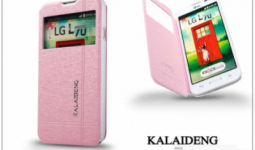 LG L70 D320N flipes tok - Kalaideng Iceland 2 Series View Cover - pink