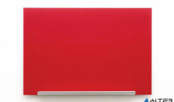 Mágneses üvegtábla, 71,1x126 cm, NOBO 'Impression Pro', piros