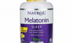 Melatonin, 10 mg, 100 db, gyors felszívódású, citrus íz, Natrol