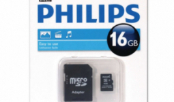 MEMÓRIA KÁRTYA MicroSDHC PHILIPS CLASS10 16GB + ADAPTER