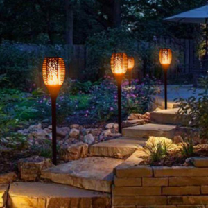 Napelemes, kerti LED fáklya