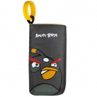 Nokia CP-3007 Angry Birds bebújtatós gyári tok vízhatlan anyagból plüss belsővel fekete (iphone 4 méret)**