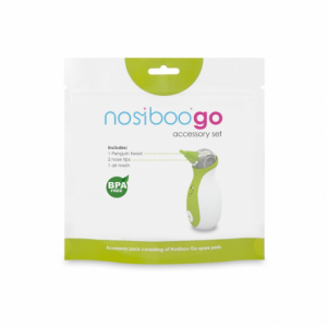 Nosiboo Go Accessory Set, Nosiboo Go elektromos, akkumulátoros orrszívóhoz, zöld színű