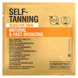 Önbarnító kendők Natural & Fast Bronzing Sensitive Skin Comodynes (8 uds)