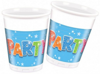 Party time pohár kék 8 db-os 200ml