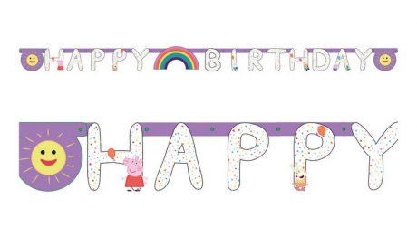 Peppa malac Happy Birthday felirat 