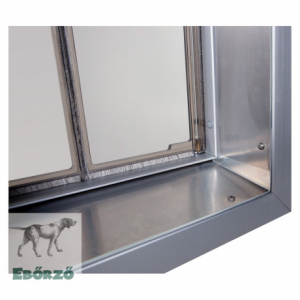 PlexiDor® "XL" méretű falba építhető kutyaajtó - Ezüst színű