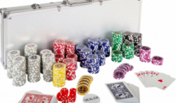 Póker szett 500 lézer zsetonnal fémdobozban