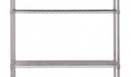 Polcrendszer, fém, 4 polc, 160x90x35 cm, ALBA