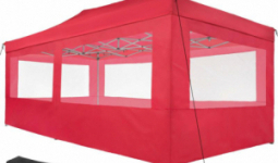 PROFI Alumínium szerkezetes pop-up pavilon rendezvénysátor 3x6 m hordozótáskával ponyva 240g piros