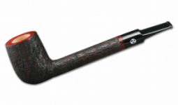 Rattray s Kyloe Lovat 66S fekete színű rusztikolt bruyere pipa, nyerges szopókával - 9mm filterrel