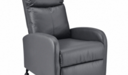 Relax műbőr tv néző fotel  lábtartóval  fekete