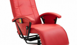 Relax műbőr tv néző fotel masszázsfotel piros