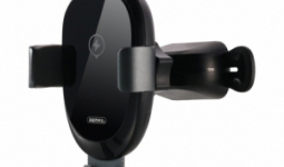Remax Smart jármű Konzol vezeték nélküli töltő Elektromos Auto Lock autós tartó Phone Bracket Air Vent Holder Qi töltő 10W fekete (RM - C39) tok telefon tok hátlap