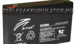 Ritar 6V 8Ah Zselés akkumulátor  RT680-F1 (6V 7Ah méretben)
