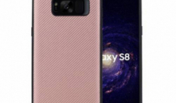 ROCK Origin Series műanyag védő tok,SAMSUNG SM-G950 Galaxy S8,Karbon mintás,Rose gold