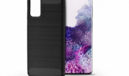 Samsung G985F Galaxy S20+ szilikon hátlap - Carbon - fekete