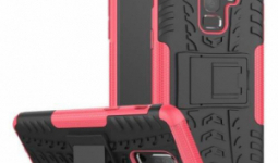 Samsung Galaxy J8 (2018), Ott! Vroom műanyag védőtok, Autógumi mintás, Szilikon betétes, Rózsaszín