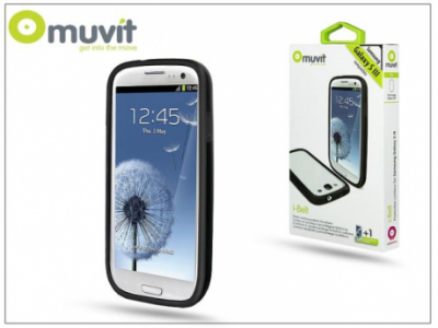 Samsung i9300 Galaxy S III védőkeret képernyővédő fóliával - Muvit i-Belt Bumper - black