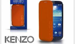 Samsung i9500 Galaxy S4 flipes bőrtok - Kenzo GlossyCox - orange