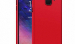 Samsung SM-A600F Galaxy A6 (2018), Imak Jazz Skin műanyag védőtok, 1mm vékony, Képernyővédő fóliával, Piros