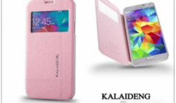 Samsung SM-G900 Galaxy S5 flipes tok - Kalaideng Iceland 2 Series View Cover - pink